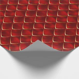 Papel De Presente Padrão Dourado de caldeiras de dragões de sereia