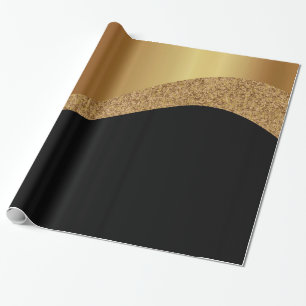 PAPEL DE PRESENTE PADRÃO DOURADO LUXE PADRÃO PRETO TRAVADO TRAVAGE
