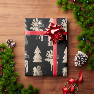 Papel De Presente Padrão elegante de ouro-rosa de-luz