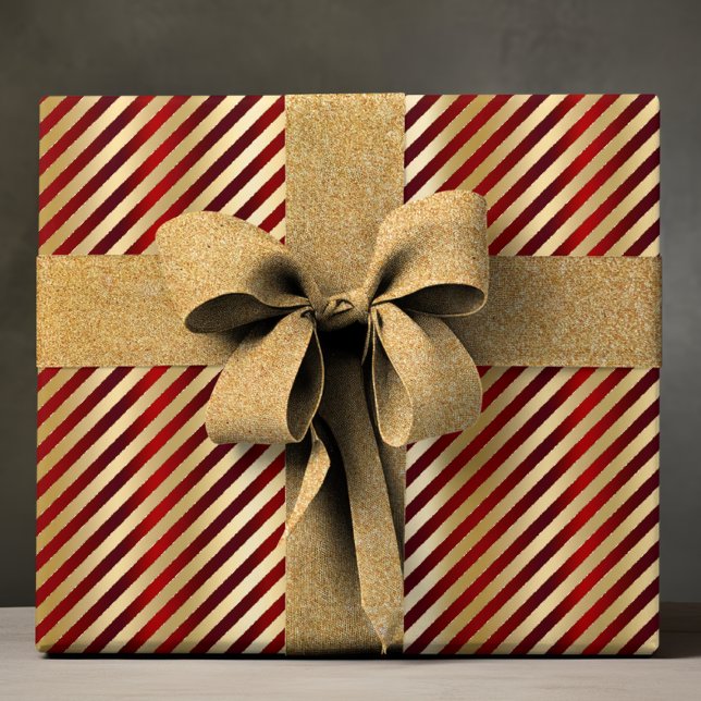 Papel De Presente Padrão Elegante Red Dourado de distribuição de lux (Criador carregado)