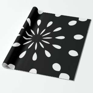 Papel De Presente Padrão em preto e branco