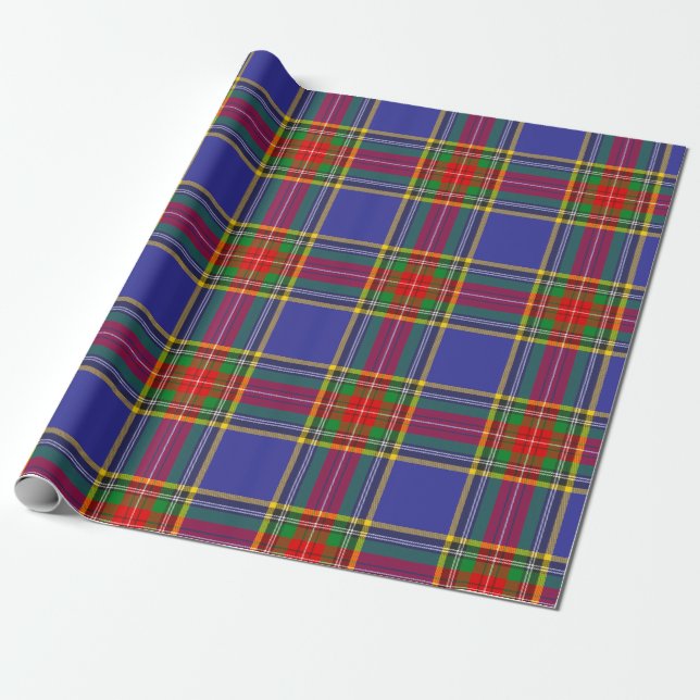 Papel De Presente Padrão escocês da Xadrez MacBeth Tartan (Desenrolado)