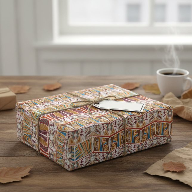 Papel De Presente Padrão Étnico Africano Tribal (Criador carregado)