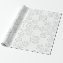 Papel De Presente Padrão étnico branco