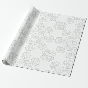 Papel De Presente Padrão étnico branco