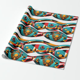 Papel De Presente Padrão Étnico, design étnica, étnico