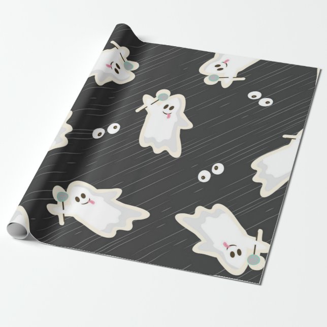 Papel De Presente padrão fantasma (Desenrolado)