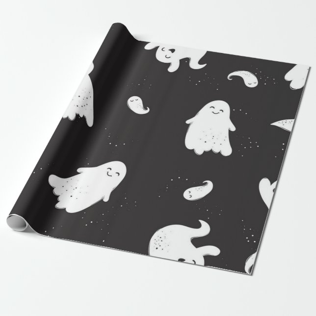 Papel De Presente padrão fantasma (Desenrolado)