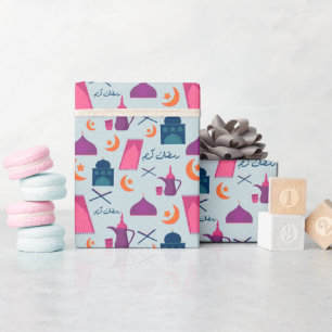 Papel De Presente Padrão Feliz Ramadão