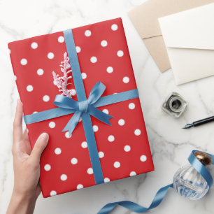 Papel De Presente Padrão festivo ponto branco