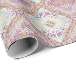 Papel De Presente Padrão Flor de Vida
