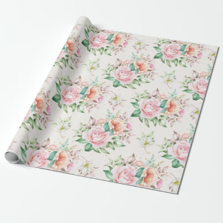 Papel De Presente Padrão floral