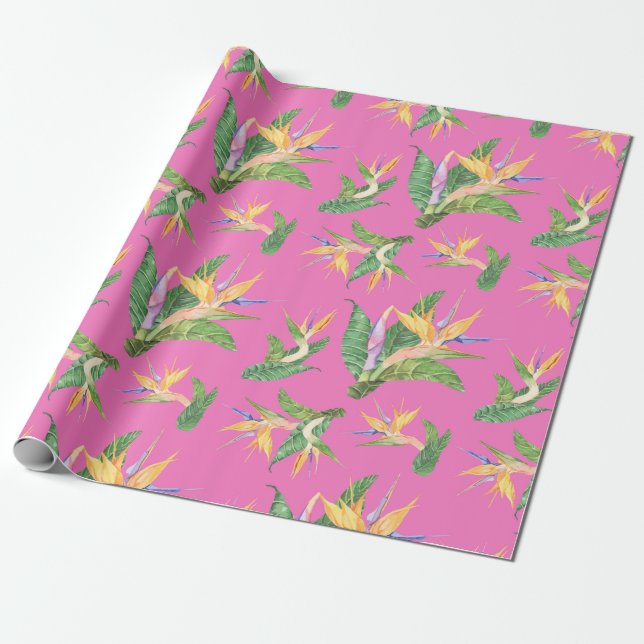 Papel De Presente Padrão Floral (Desenrolado)