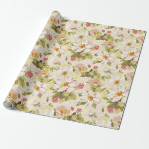 Papel De Presente Padrão floral