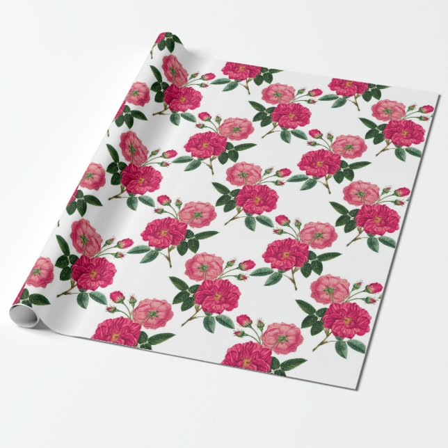 Papel De Presente Padrão floral (Desenrolado)