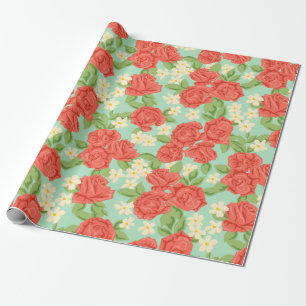 Papel De Presente Padrão floral