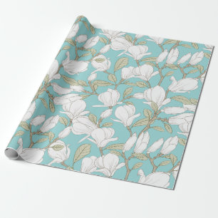 Papel De Presente Padrão floral