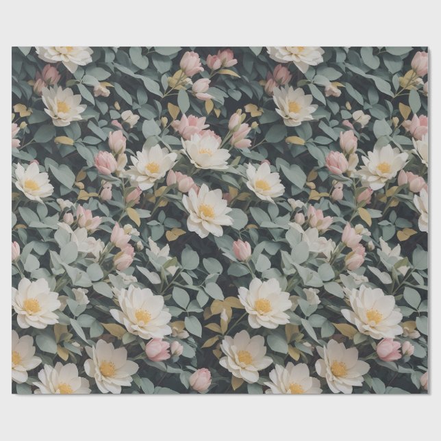 Papel De Presente Padrão Floral 13 | Papel de enrolamento (Aberto)