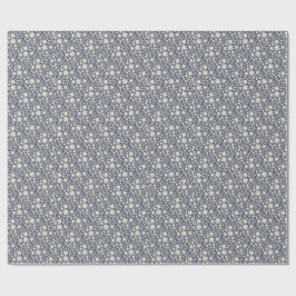 Papel De Presente Padrão Floral Aquarela Azul Marinho Romântico