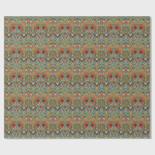 Papel De Presente Padrão Floral Art Nouveau de William Morris Compto