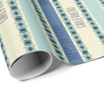 Padrão Floral Artístico em Azul