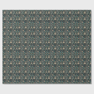 Papel De Presente Padrão Floral Botânico Circuito Floral Tech Cibern