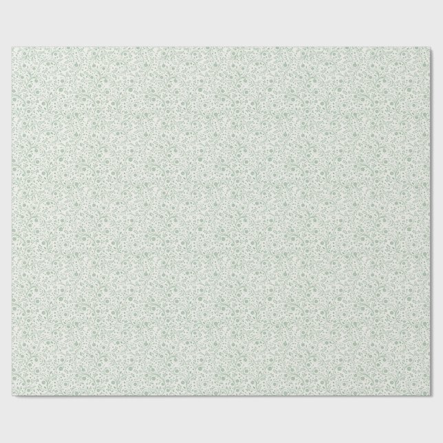 Papel De Presente Padrão Floral Botânico Elegante – Natureza Minimal (Aberto)