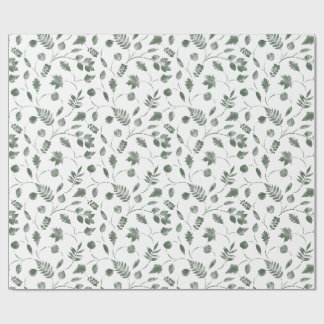 Papel De Presente padrão floral contínuo com folhas