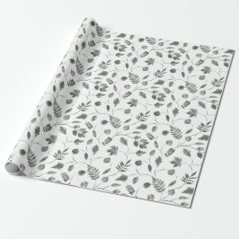 Papel De Presente padrão floral contínuo com folhas