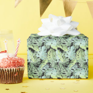 Papel De Presente Padrão Floral da Selva