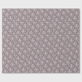 Papel De Presente Padrão Floral de Aquarela Romântica Ameixa Suave