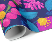Padrão Floral de Frutas Brilhantes