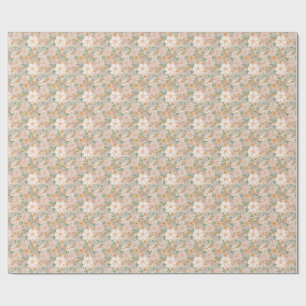 Papel De Presente Padrão Floral de Jardim de Flores Silvestres Paste