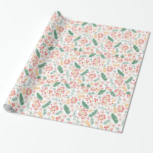 Papel De Presente Padrão floral de Natal