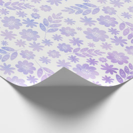Papel De Presente Padrão Floral Desenhado Da Mão Da lavanda