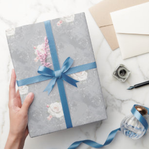Papel De Presente Padrão Floral Despojado Chic Sem Costura