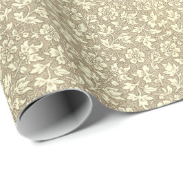 Papel De Presente Padrão Floral do Beige na moda Elegante para a Vin