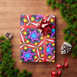 Papel De Presente Padrão Floral Elegante Abstrato