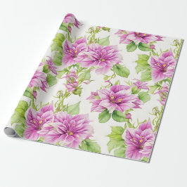 Papel De Presente Padrão Floral I Flores Lima