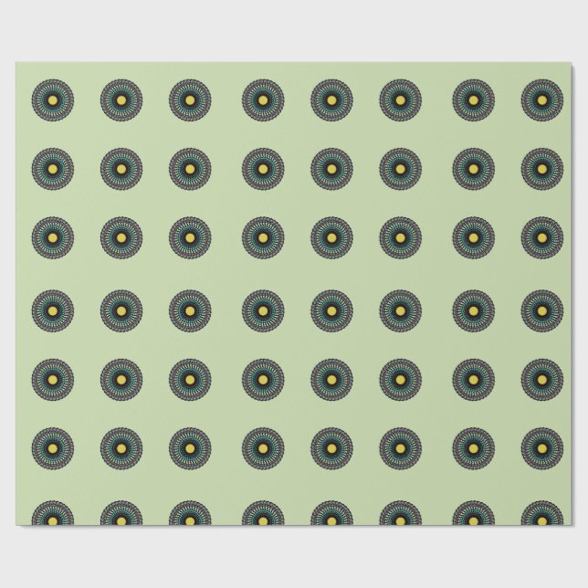 Papel De Presente Padrão Floral Mandala Sem Costura (Aberto)