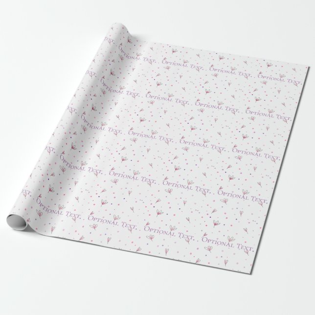 Papel De Presente Padrão Floral Simples Desenhado (Desenrolado)