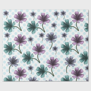Papel De Presente Padrão Floral Soft Cottagecore Estética Pastel