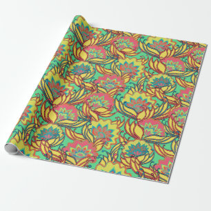 Papel De Presente Padrão Floral Tropical de Key West Island