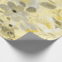 Padrão Floral Verde e Amarelo