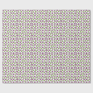 Papel De Presente Padrão Floral Violeta Roxo em Tela – Arte