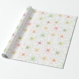 Papel De Presente Padrão Floral Whimsical