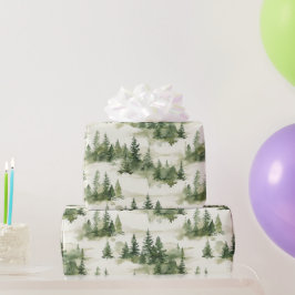 Papel De Presente Padrão Francês das Árvores do Toile