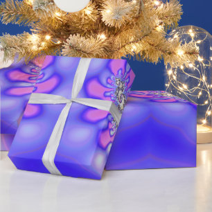 Papel De Presente ~ Padrão Fratural Mauves Pinks ~ Aniversário ~ Wra