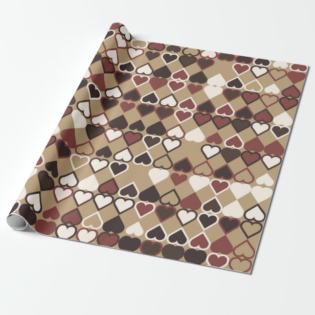 Papel De Presente Padrão geométrico com elementos coloridos, abstrat (Desenrolado)