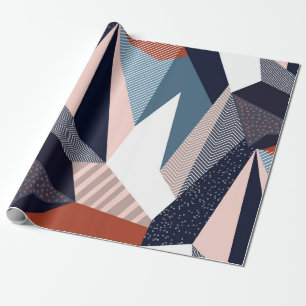Papel De Presente Padrão geométrico criativo com diferentes formas